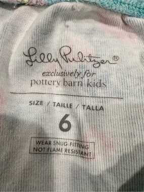 Lilly Pulitzer x Pottery Barn Kids Organic Pajama Pants Size 6